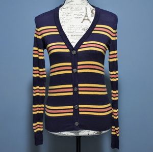 UO BDG Navy Striped Cardigan